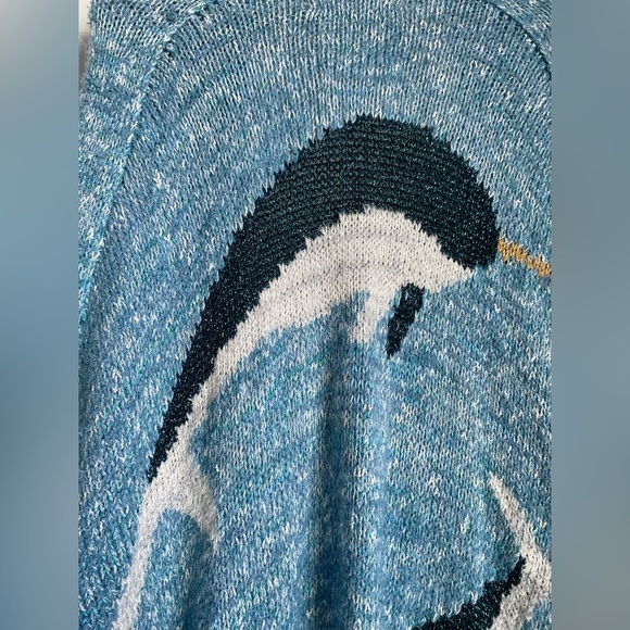 Anthropologie Narwhal Whale Icon Cardigan Sweater (Size M/L) - NWT - Picture 7 of 9
